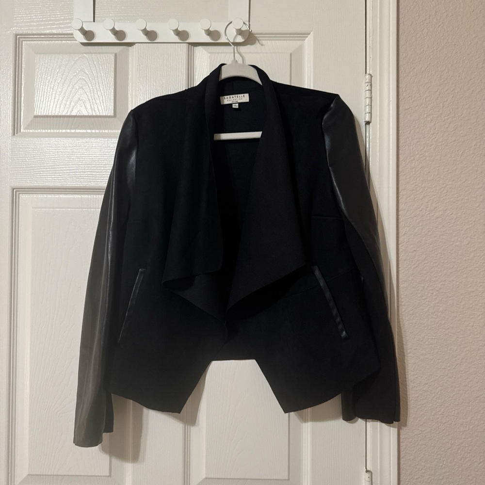 Black Waterfall Blazer Modern Minimalist Design